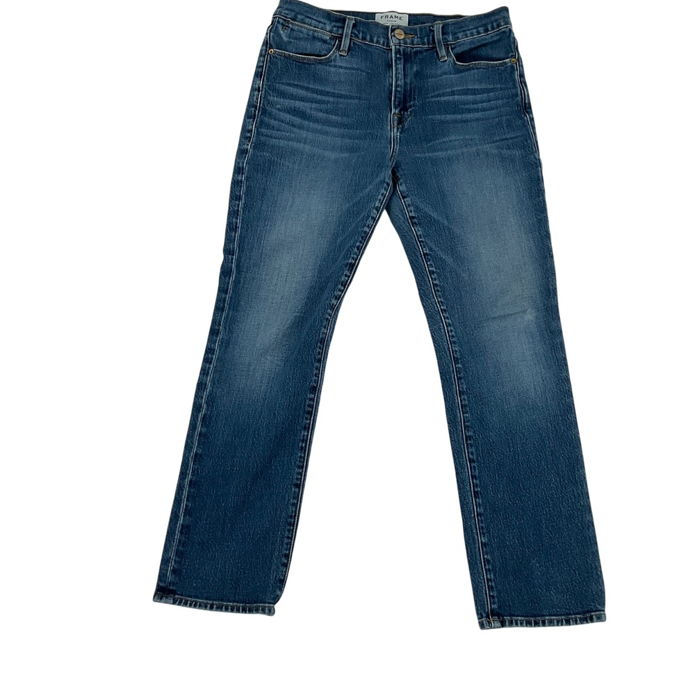 Frame Le‎ High Straight Jeans Allerton Blue High Rise Denim Size 27